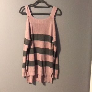 Pink and grey sweater